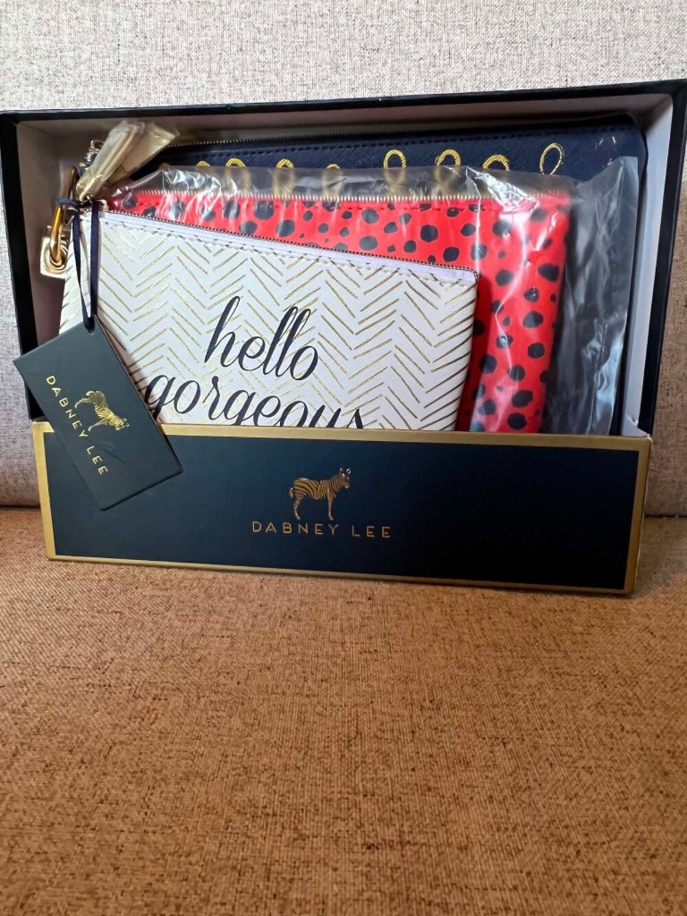 Dabney Lee "Hello Gorgeous"  3 Pc Cosmetic Pouch Set